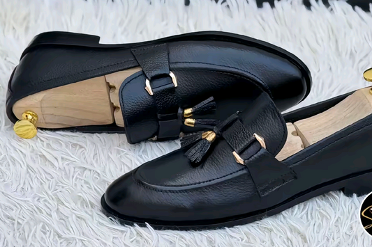 (BLACK MILLED) LEATHER SHOE⚜️